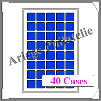 PLATEAUX TAB - BLEU - 40 Cases - 33 mm - Paquet de 2 (302392 ou TAB40BL)