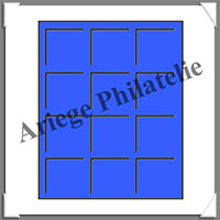 PLATEAUX TABS - BLEU - 12 Cases - 48 mm - Paquet de 2 (329178 ou TABS12BL)