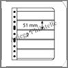 Feuilles VARIO 5C - TRANSPARENTES - 5 Bandes (332339 ou VARIO5C) Leuchtturm