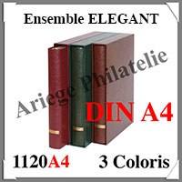 Ensemble ELEGANT - DIN A4 - VERT - Reliure avec Etui assorti (1120A4-G)