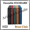 Ensemble STANDARD - BRUN CLAIR - Reliure avec Etui assorti (1122-H) Lindner