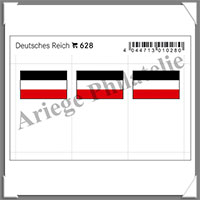 ETIQUETTE Autocollante - DRAPEAU - EMPIRE ALLEMAND (Drapeau 628)