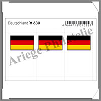 ETIQUETTE Autocollante - DRAPEAU - ALLEMAGNE (Drapeau 630)