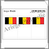 ETIQUETTE Autocollante - DRAPEAU - BELGIQUE (Drapeau 635) Lindner