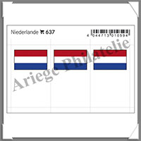 ETIQUETTE Autocollante - DRAPEAU - PAYS BAS (Drapeau 637)