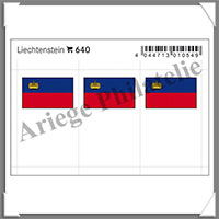 ETIQUETTE Autocollante - DRAPEAU - LIECHTENSTEIN (Drapeau 640)