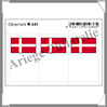 ETIQUETTE Autocollante - DRAPEAU - DANEMARK (Drapeau 641) Lindner