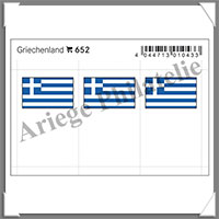 ETIQUETTE Autocollante - DRAPEAU - GRECE (Drapeau 652)