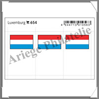 ETIQUETTE Autocollante - DRAPEAU - LUXEMBOURG (Drapeau 654)