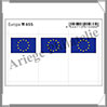 ETIQUETTE Autocollante - DRAPEAU - EUROPE (Drapeau 655) Lindner