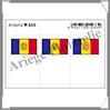 ETIQUETTE Autocollante - DRAPEAU - ANDORRE (Drapeau 665) Lindner