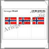 ETIQUETTE Autocollante - DRAPEAU - NORVEGE (Drapeau 669) Lindner