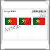 ETIQUETTE Autocollante - DRAPEAU - PORTUGAL (Drapeau 671) Lindner