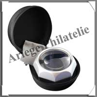 LOUPE de BUREAU Sur Socle PLEXIGLASS - 4 LED - Grossissement x5 - Lentille 76 mm (7192)