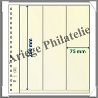 Feuilles NEUTRES - LINDNER T - 3 BANDES Verticales - 280x75 mm (802121)