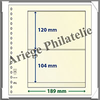 Feuilles NEUTRES - LINDNER T - 2 BANDES - 189x120 et 104 mm (802202)