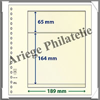 Feuilles NEUTRES - LINDNER T - 2 BANDES - 189x65 et 164 mm (802203)