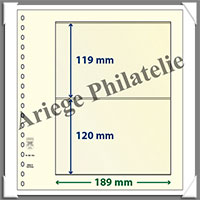 Feuilles NEUTRES - LINDNER T - 2 BANDES - 189x119 et 120 mm (802204)