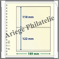 Feuilles NEUTRES - LINDNER T - 2 BANDES - 189x110 et 122 mm (802207)