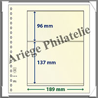 Feuilles NEUTRES - LINDNER T - 2 BANDES - 189x96 et 137 mm (802209)