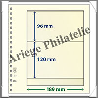 Feuilles NEUTRES - LINDNER T - 2 BANDES - 189x96 et 120 mm (802211)