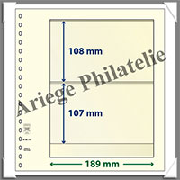 Feuilles NEUTRES - LINDNER T - 2 BANDES - 189x108 et 107 mm (802215)