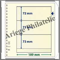 Feuilles NEUTRES - LINDNER T - 3 BANDES - 189x72, 73 et 73 mm (802320)