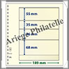 Feuilles NEUTRES - LINDNER T - 4 BANDES - 189x55, 35, 46 et 68 mm (802409) Lindner