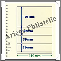 Feuilles NEUTRES - LINDNER T - 4 BANDES - 189x103, 39, 39 et 39 mm (802413)