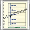 Feuilles NEUTRES - LINDNER T - 5 BANDES - 189x44, 43, 45, 54 et 26 mm (802511) Lindner