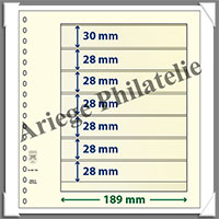 Feuilles NEUTRES - LINDNER T - 7 BANDES - 189x30, 28, 28, 28, 28, 28 et 28 mm (802700)