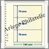 Feuilles NEUTRES - LINDNER dT - 3 BANDES - 189x75, 76 et 76 mm (dT802310) Lindner