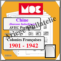 CHINE - Bureaux Indochinois - Jeu de 1901  1942 - AVEC Pochettes (MCCHINEIND ou 341293)