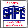 ANDORRE Franaise 2016 - Jeu Timbres Courants (2033-16) Safe