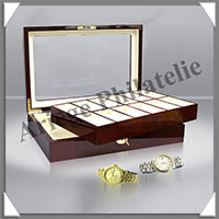 COFFRET-VITRINE en BOIS - Pour 12 Montres de Collection (260)