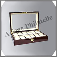 COFFRET-VITRINE en BOIS - Pour 12 Montres de Collection (260)