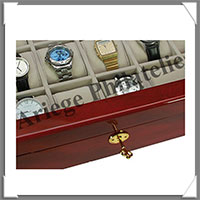 COFFRET-VITRINE en BOIS - Pour 18 Montres de Collection (261)