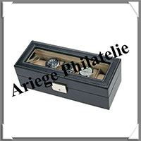 COFFRET-VITRINE en SIMILI-CUIR - Pour 5 Montres de Collection (264)