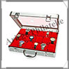 MALLETTE en Aluminium - Pour 18 Montres de Collection - Velours ROUGE (266-1) Safe