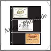 Feuilles COMPACT A4 - NOIRES - 3 Poches - Les 10 Feuilles (453)