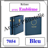 Reliure YOKAMA avec EMBLEME - BLEU - Reliure sans Etui  (7054)