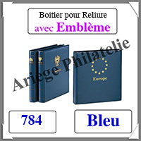 Boitier YOKAMA pour Reliure avec EMBLEME avec EMBLEME - BLEU - Boitier SEUL (784)