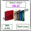 Reliure SKA - VERT Cdre - Reliure AVEC Etui  (806-816) Safe