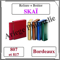 Reliure SKA - BORDEAUX - Reliure AVEC Etui  (807-817)