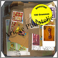 Bhoutan - 100 Grammes de Timbres (Fragments)