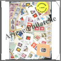 Allemagne - 1 Kilogramme de Timbres (Fragments)