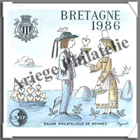 BRETAGNE - 1986 -  Salon Philatlique de RENNES (CNEP N7)