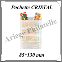 POCHETTES en CRISTAL - Pour Timbres - 85*130 mm - Sachet de 100 (135866)