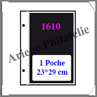 Pages FUTURA Plastique Transparent - E1 - 1 Poche : 230x290 mm - Paquet de 5 Pages (1610)