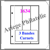 Pages FUTURA Plastique Transparent - C30 - 3 Bandes Verticales : 75x290 mm - Paquet de 5 Pages (1634)